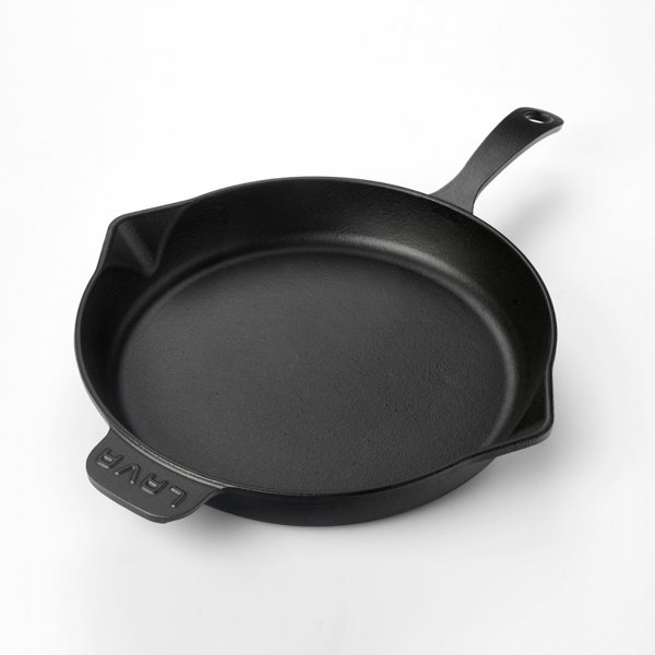 LAVA CAST IRON Lava Enameled Cast Iron Skillet Frying Pan with Pour